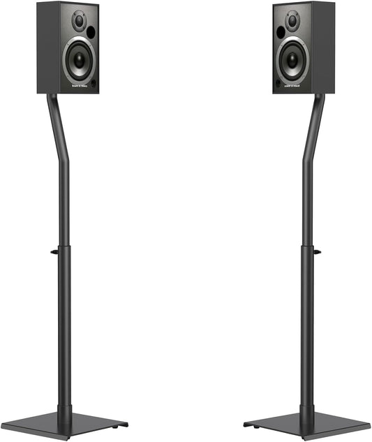 USX MOUNT Universal Speaker Stands, Height Adjustable Extend 30.0" to 39.1" for Satellite Speakers & Small Bookshelf Speakers up to 11 lbs Per Stand, 1 Pair Floor Stands for Sony Bose Polk JBL Yamaha