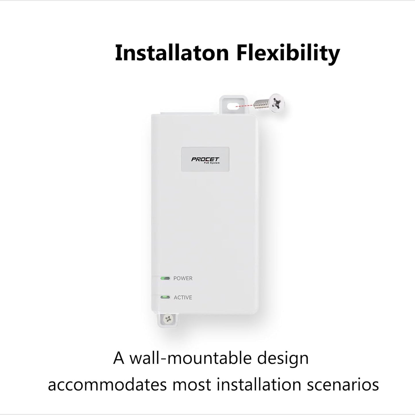 Gigabit PoE++ Injector 60W IEEE802.3bt/at/af Compliant, Supplies 15.4W or 30W or 60W Power Over Ethernet Distances Up to 328ft, PoE Injector Adapter for Camera/Access Point, EN60GB