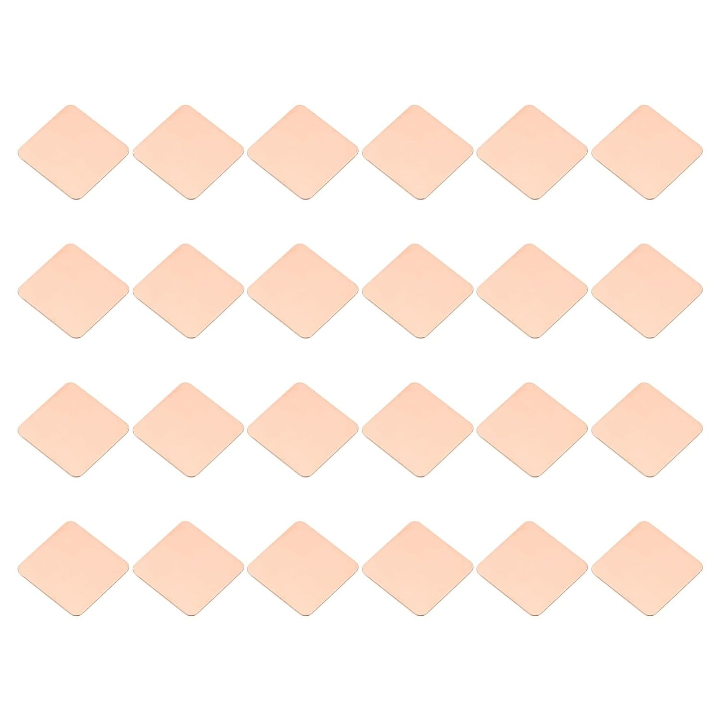 PATIKIL Copper Heatsink Pad Shims, 24 Pcs 15x15x0.5mm Copper Pad Shim IC Chipset GPU CPU Thermal Heatsink for Cooling Laptop Desktop Computer
