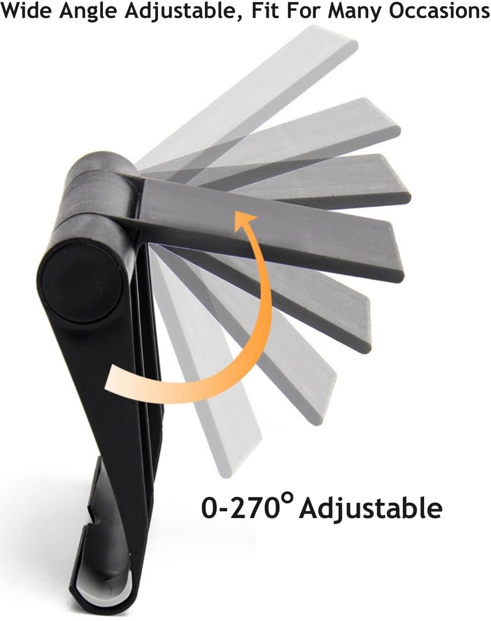 Adjustable Foldable Cell Phone Stand for Desk, Compatible with Most Smartphones and Tablets, Anti-Slip Rubber Base for Stability