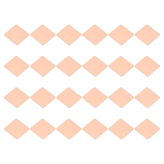 PATIKIL Copper Heatsink Pad Shims, 24 Pcs 20x20x0.3mm Copper Pad Shim IC Chipset GPU CPU Thermal Heatsink for Cooling Laptop Desktop Computer