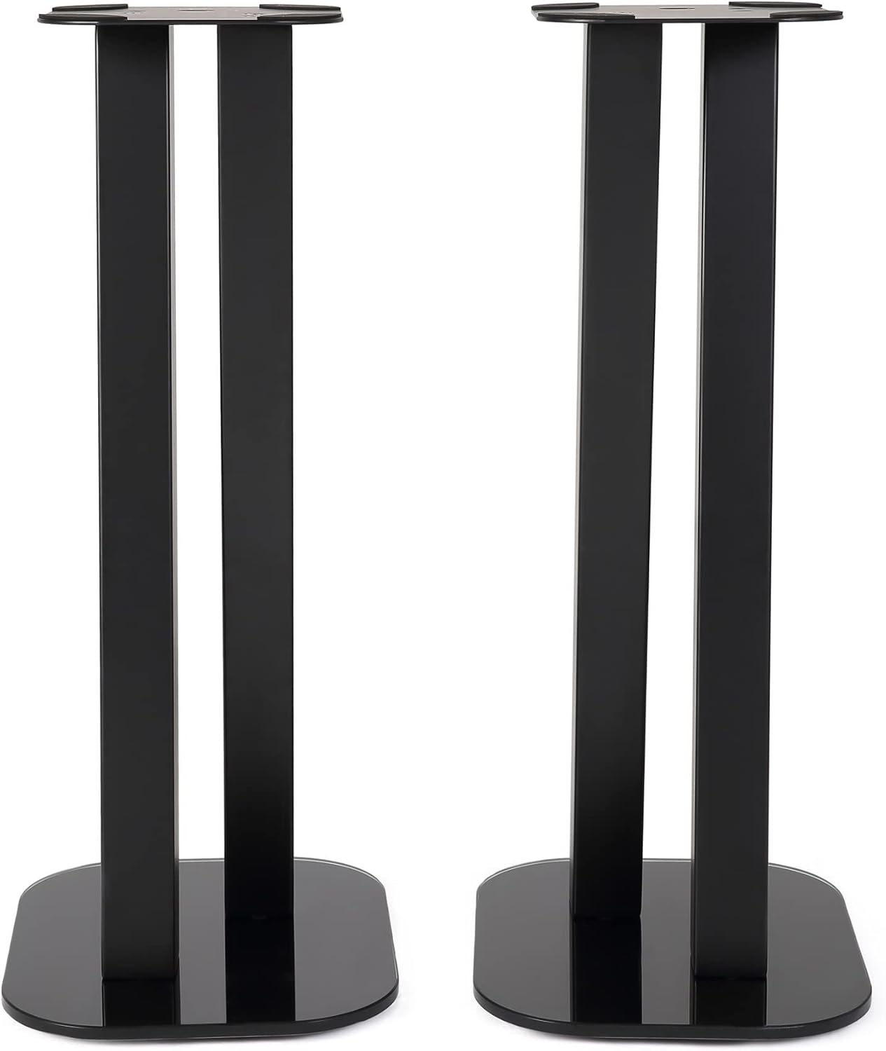 EXIMUS One Pair Fixed Height Universal Speaker Floor Stands - Black - 600 Series