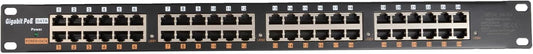 PoE Texas 24 Port PoE Injector - Multi-Port PoE Gigabit Rack Mount Midspan for IP Cameras, Phones, WiFi AP, Add Power Over Ethernet to Non-PoE Switch or Network Router, Includes 56v 240w Power Supply