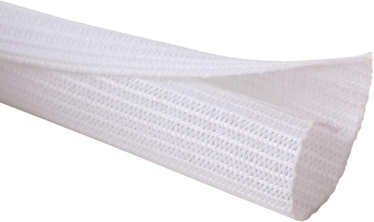 Alex Tech 25ft - 1/4 inch Cord Protector Wire Loom Tubing Cable Sleeve Split Sleeving for USB Cable Power Cord Audio Video Cable - Protect Cat from Chewing Cords - White