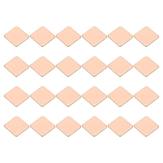 PATIKIL Copper Heatsink Pad Shims, 24 Pcs 15x15x1.2mm Copper Pad Shim IC Chipset GPU CPU Thermal Heatsink for Cooling Laptop Desktop Computer