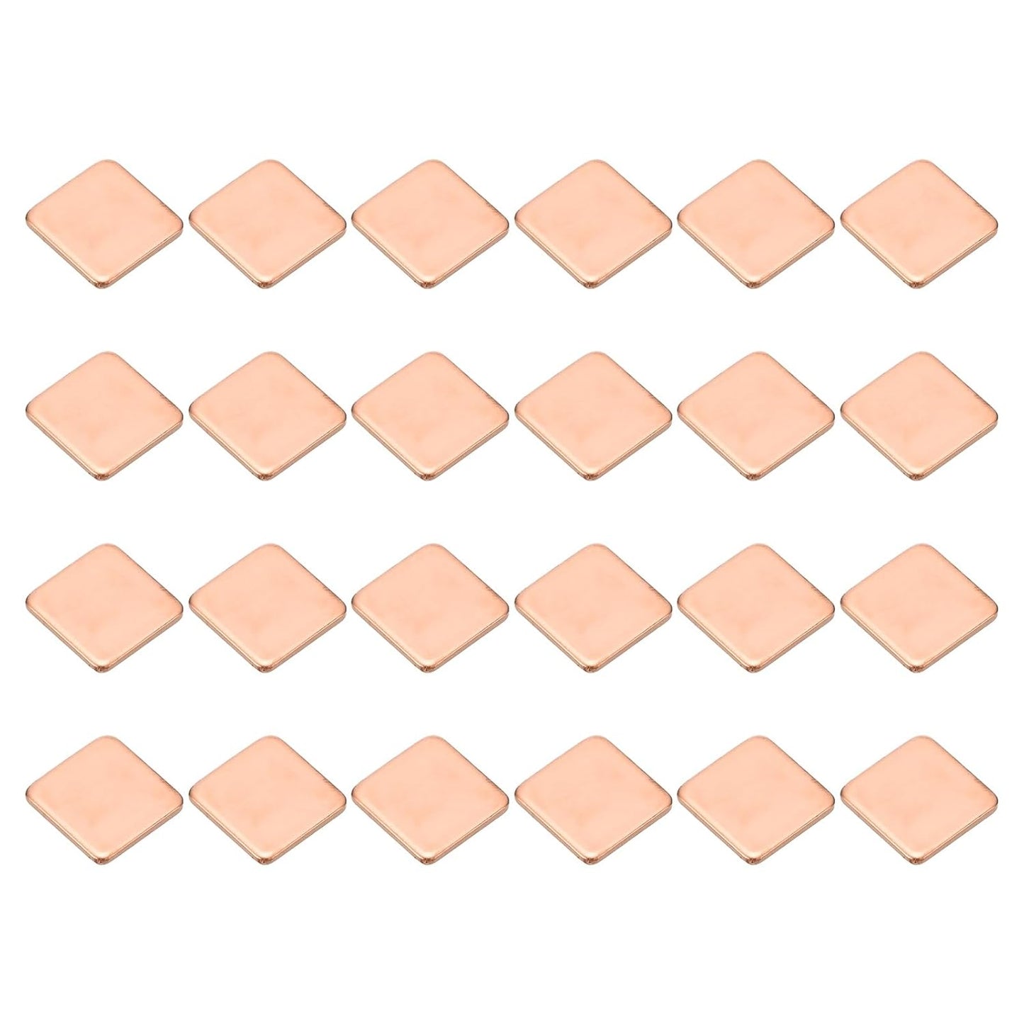 PATIKIL Copper Heatsink Pad Shims, 24 Pcs 15x15x1.5mm Copper Pad Shim IC Chipset GPU CPU Thermal Heatsink for Cooling Laptop Desktop Computer
