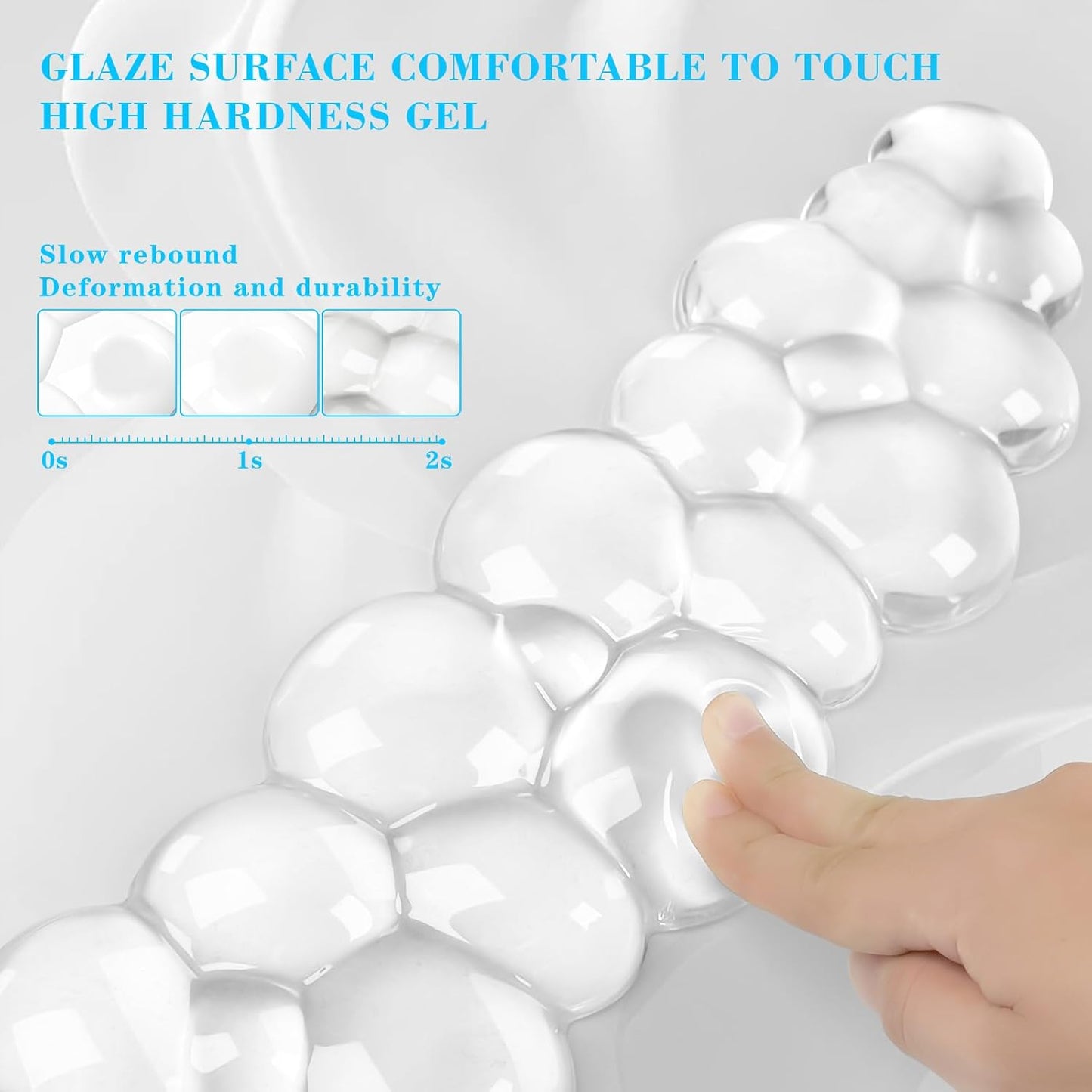 Gel Cloud Keyboard Wrist Rest, Cute Wrist Support and Arm Support Keyboard Rest for Keyboard Typing Pain Relief，Suitable for Office/Computer/Laptop/Gaming（Keyboard Wrist Rest White ）