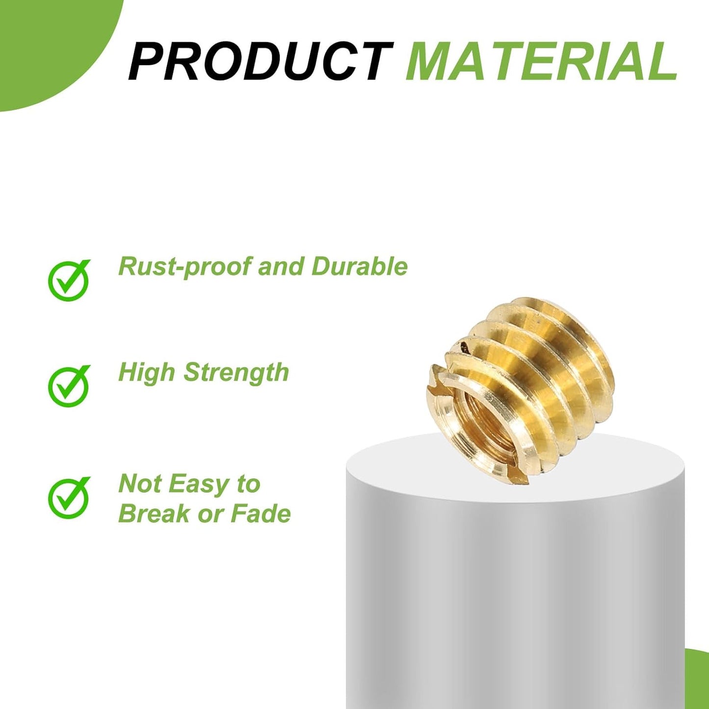 PATIKIL 1/4" Female to 3/8" Male Convert Screws Adapter, 5 Pcs Tripod Thread Adapter Mount for Camera Monopod Video DSLR SLR Mic Stand, Gold