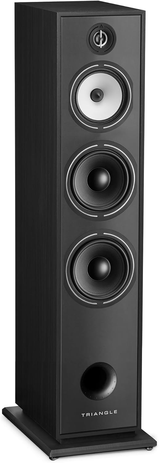 triangle - BOREA BR10 Hi-Fi Floorstanding Speakers - Power handling 200W - Efficiency 92 dB/W/m - 21cm Drivers - Versatile Music and Home Cinema - 245 x 1110 x 380 mm - Black (Piece)