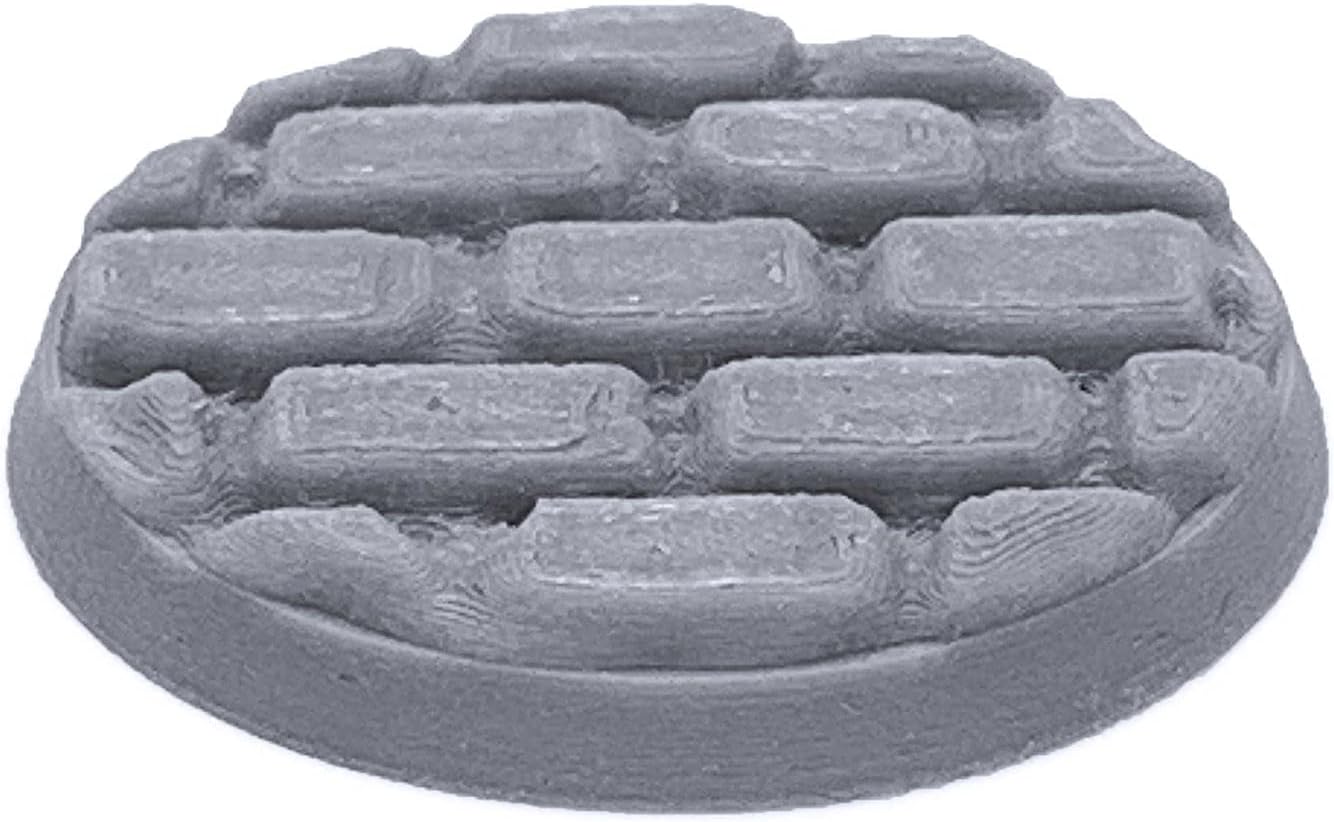 Miniature Bases - Scenic Texture - Masonry - 32mm (15pcs), 3D Printed Tabletop RPG and Wargame Miniature Accessories