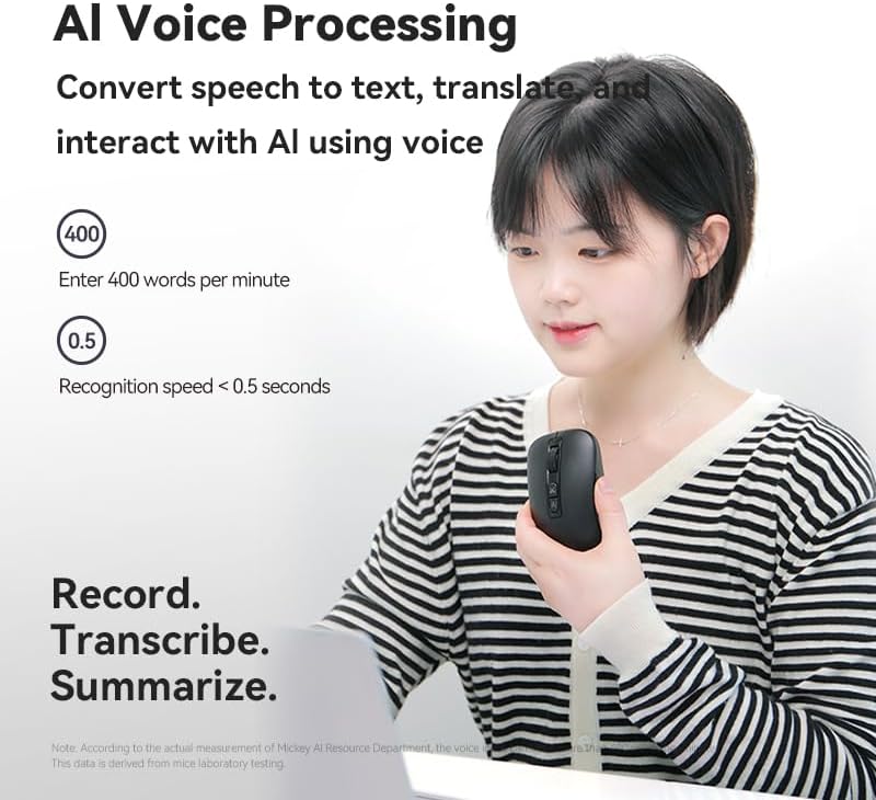 M4 Wireless Smart Ai Mouse For Pc Laptops,One-Touch Voice Input, Ai Assistant, Meeting Recording, Screenshot Translation, And Multi-Language Compatibility, Is A High-Performance Office Device.