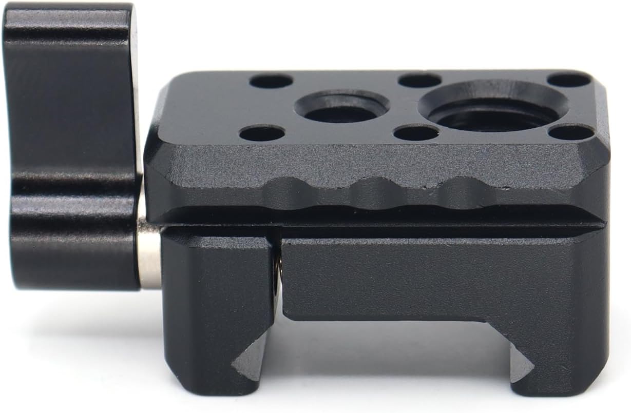 NATO Clamp Adapter,NATO Rail Lock Clamp Mount Quick Release with 1/4" 3/8" ARRI Thread for Camera Cage Handle Monitor LED Light Microphone Cold Shoe Magic Arm