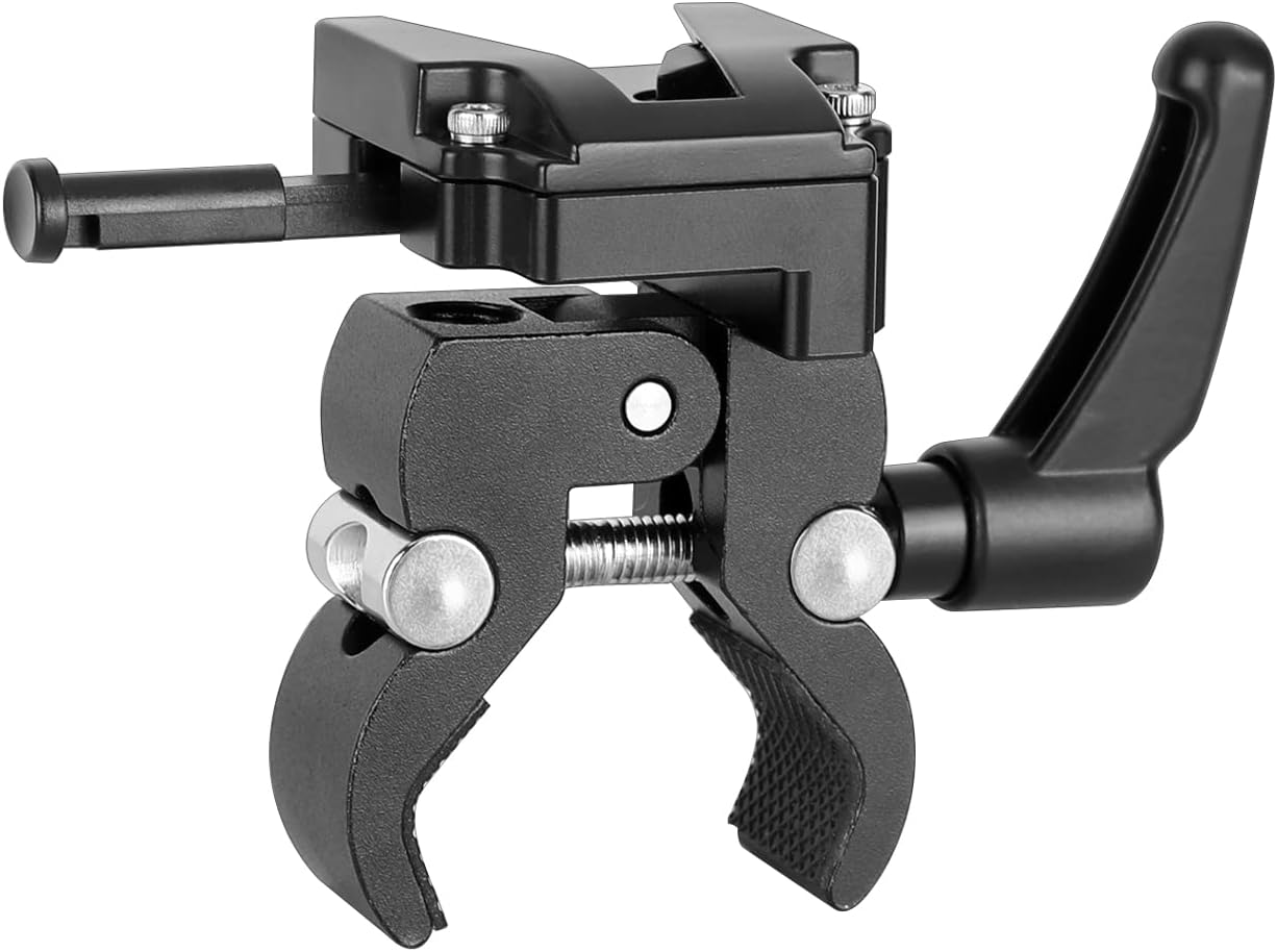 Crab Clamp with Universal V-Lock Mount Quick Release Adapter for DSLR Camera Battery Accessory