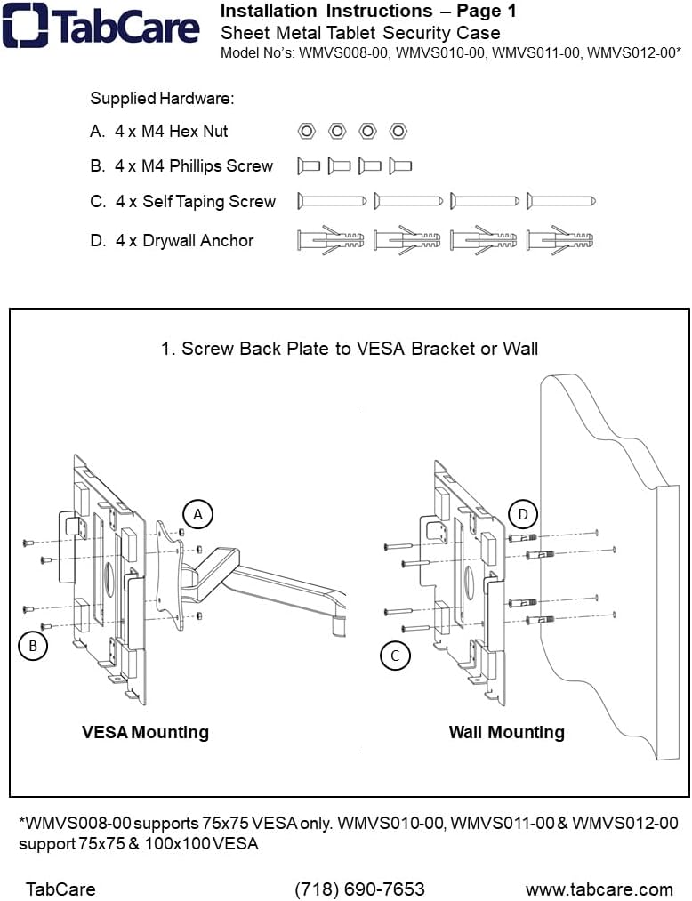 TABcare Locking Security Metal Case for Apple iPad Pro 11" 2024 5th gen. for Kiosk, POS, Store, Show Display (White, iPad Pro 11 2024)