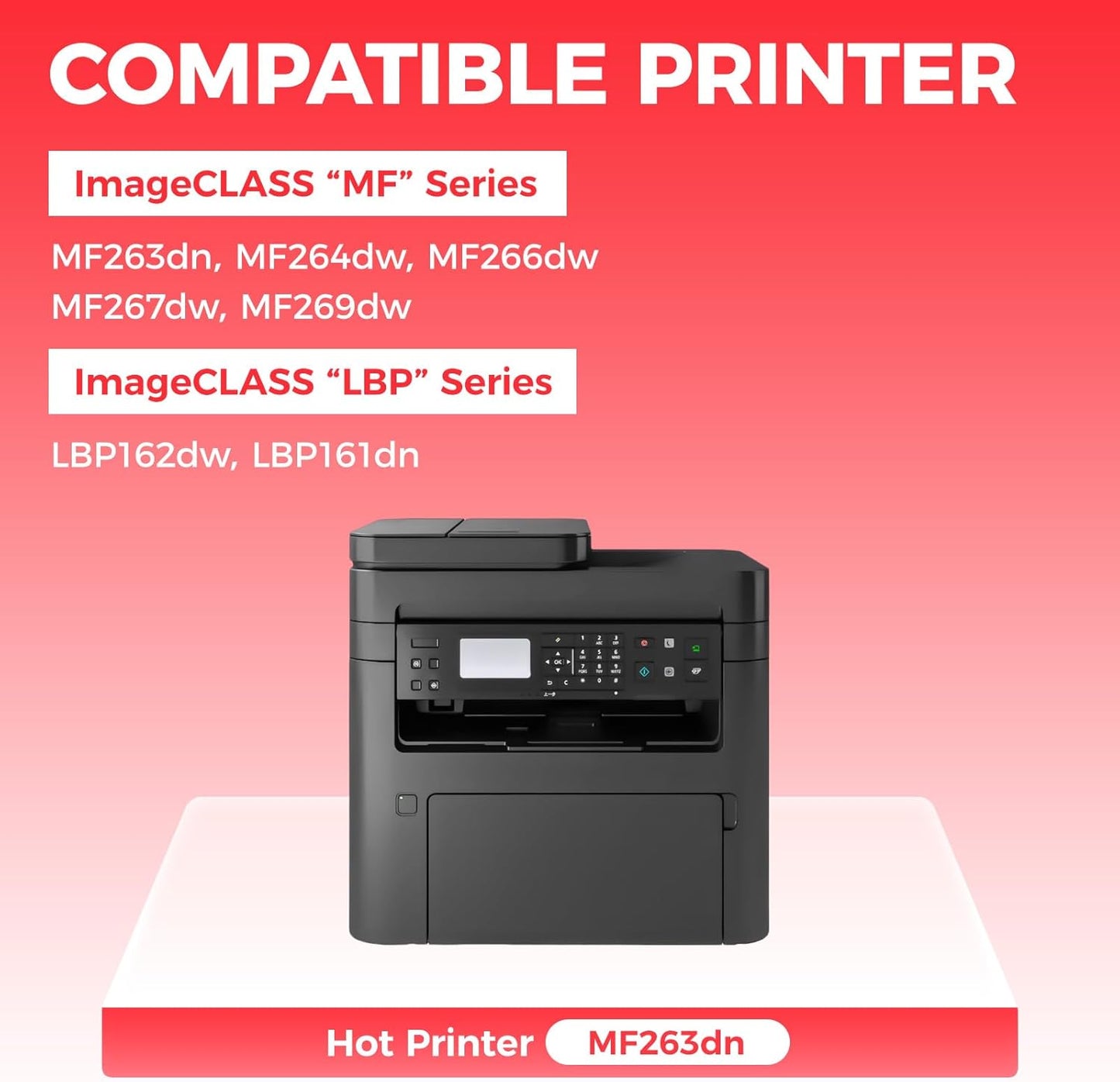 051 Black Toner Cartridge 2-Pack with chip Replacement for Canon 051 CRG-051 051H Compatible for Canon ImageCLASS MF264dw MF267dw MF269dw LBP162dw MF266dw MF263dn LBP161dn Laser Printer Ink All-in-One