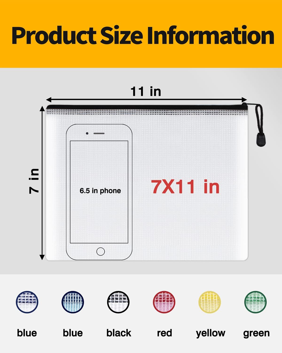 SUNEE Mesh Zipper Pouch 7x11 in (10 Colors, 30 Packs), Mesh Bags with Zipper for School Office Supplies, Puzzles & Games, Travel Accessories, Waterproof Zipper Pouches for Organizing