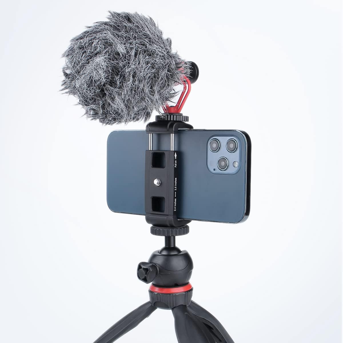 Power Bank Clamp Holder,Camera Cage,with 1/4" Screw,Cold Shoe Mount,Phone Holder Clip [Thick Case & Big Phones Friendly],Radar Detector Mount for Truck Compaitbale with Anker Power Bank