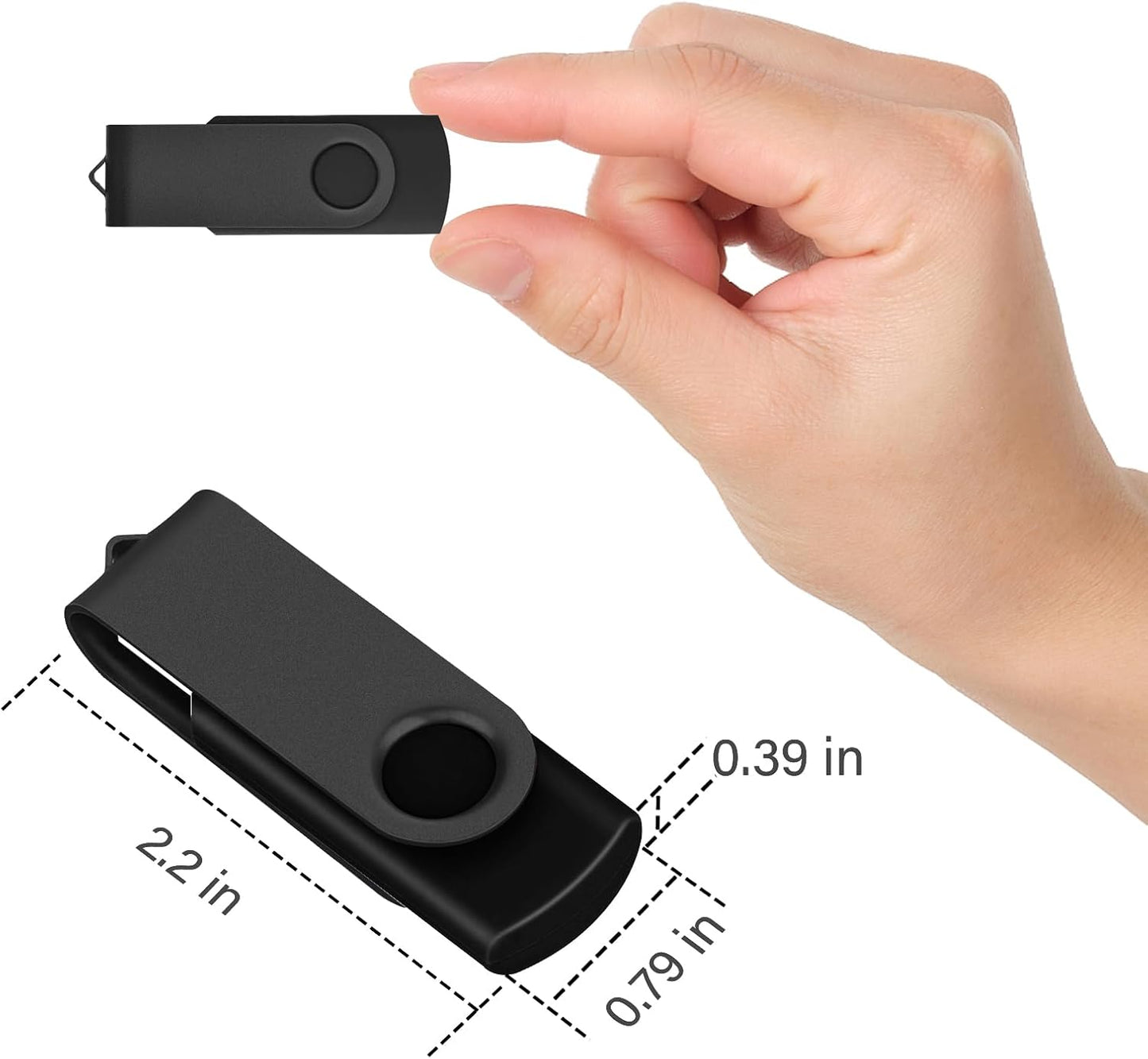 EASTBULL 4GB USB Flash Drive Bulk Thumb Drives 100 Pack with Lanyards USB 2.0 Memory Sticks Zip Drive Pen Drive for Storage and Backup Black 100PCS 4GB