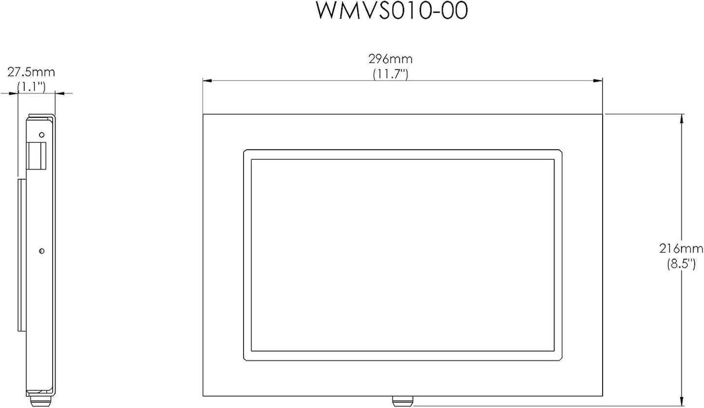 TABcare Locking Security Metal Case for iPad mini 6 7 8.3" Functions as Kiosk, POS, Store, Show Display (Black, iPad mini 6/7)