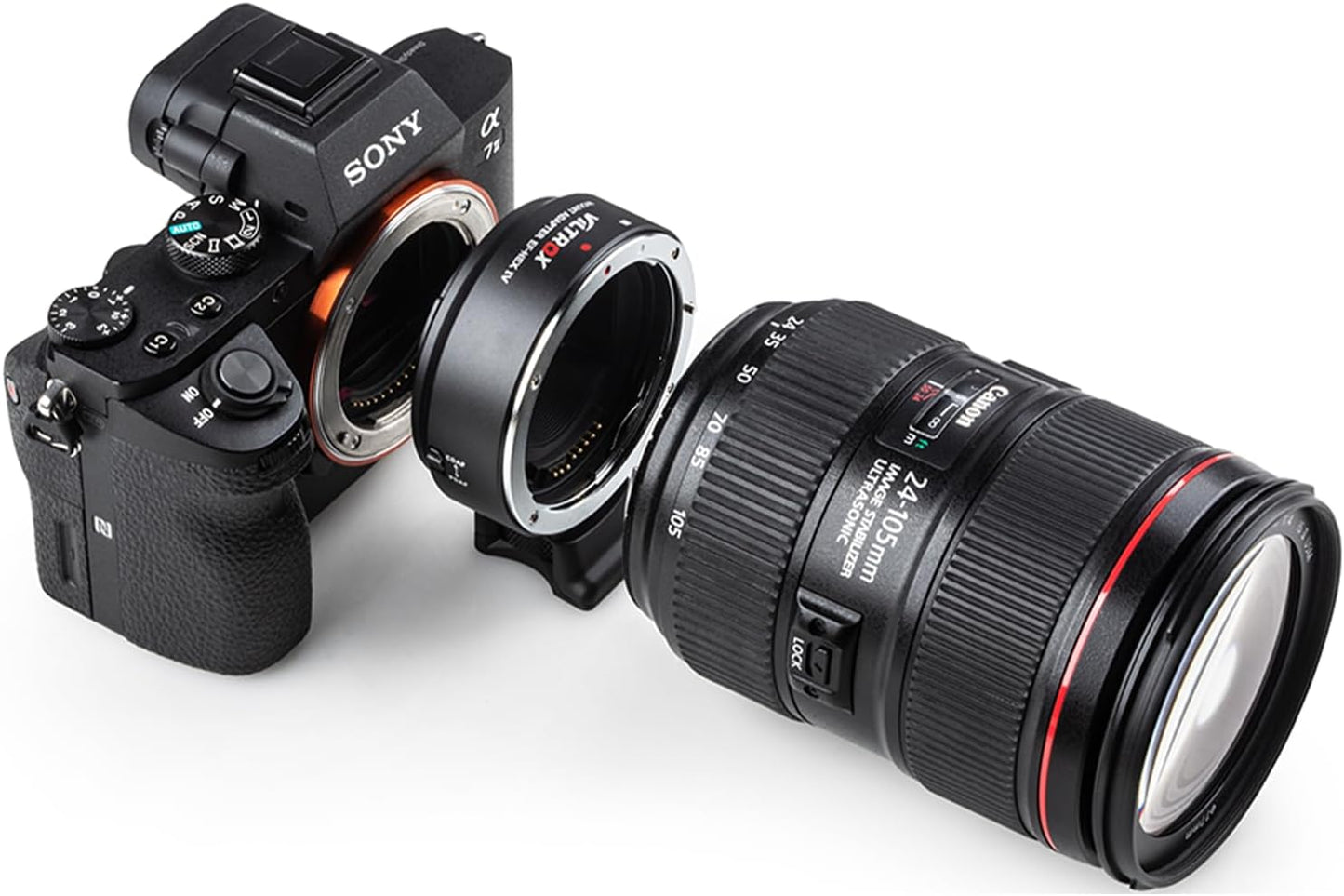 Viltrox EF-NEX IV Lens Adapter EF/EF-S Lens to E-Mount Auto Focus Lens Adapter Ring for Canon EOS EF/EF-S Lens to Sony E Mount Cameras A9 A9II A7IV A7III A7R A7 A6700 A6600 A6000 NEX-VG30 NEX-EA50