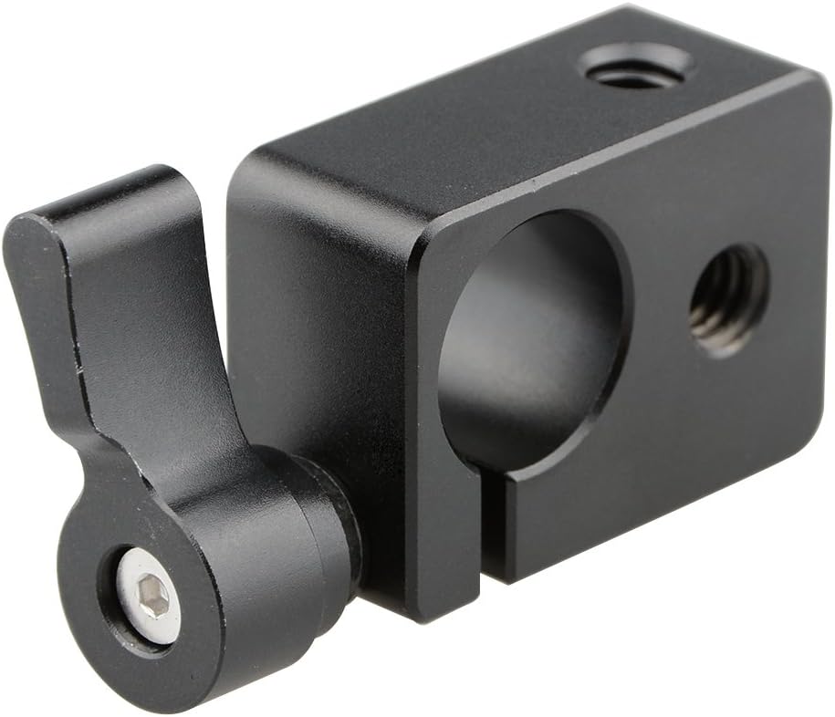 CAMVATE 15mm Single Rod Clamp for Camera DIY Accessories(Black) - 0874