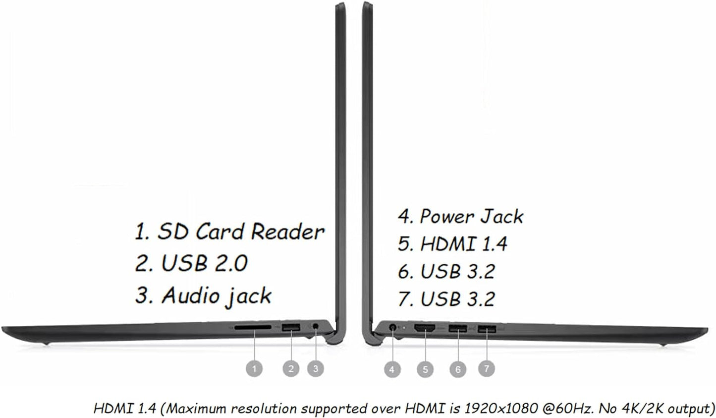 Dell Inspiron 15 3000 Touchscreen Laptop 15.6" FHD (1920x1080) IPS, 13th Gen Intel 10 Cores i5 Processor Up to 4.6GHz, 64GB RAM 2TB SSD, WiFi 6, Copilot, Windows 11