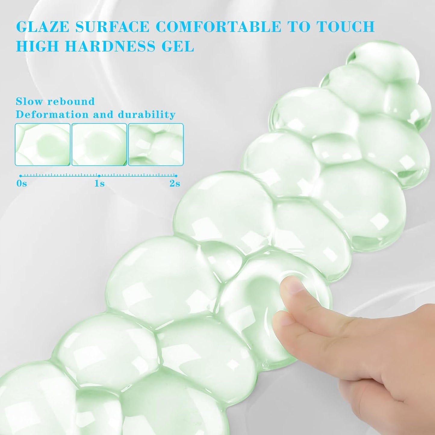 Gel Cloud Keyboard and Mouse Wrist Rest, Cute Wrist Support and Arm Support Keyboard Rest for Keyboard and Mouse Typing Pain Relief，Suitable for Office/Computer/Laptop/Gaming （Green）