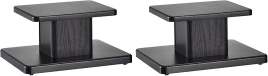 MECCANIXITY Wood Speaker Stands, 2 Pack 5.9 Inch (15cm) Universal Speaker Stand Hollowed Bases Enhanced Audio Listening for Home Theaters Cinema