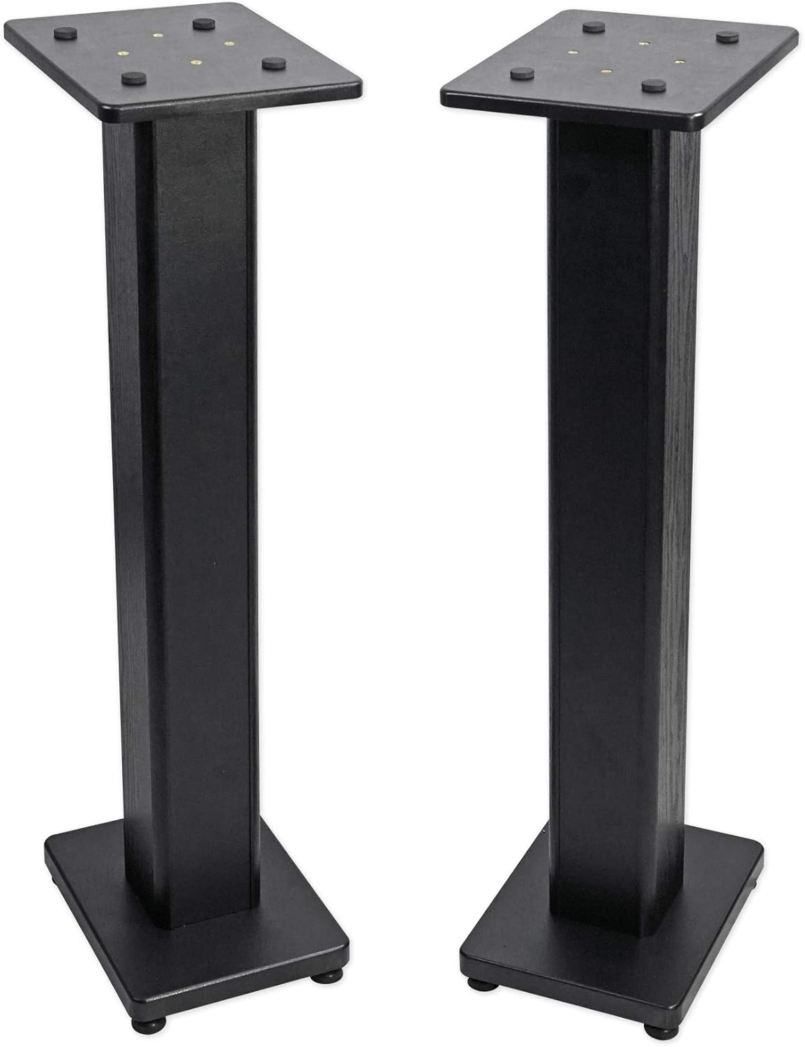 Rockville Pair RHTSB 36 Inch Bookshelf Speaker Stands, High-Performance Wood, Cable Management, Dual Platform Sizes, for Home Theater and Studio Monitors