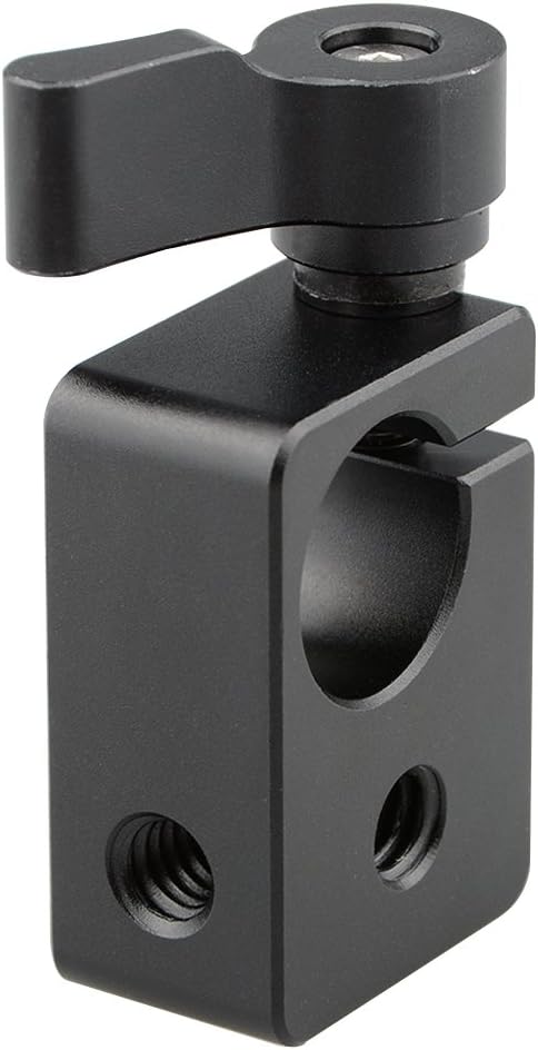 CAMVATE 15mm Single Rod Clamp for Camera DIY Accessories(Black) - 0874