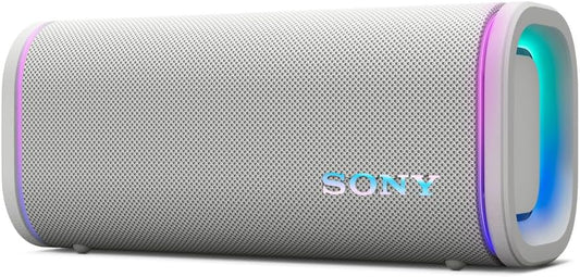 Sony ULT Field 5 Wireless Portable Bluetooth Speaker, IP67 Waterproof, Dustproof, and Rustproof with Enhanced Bass, 25 Hour Battery, 360° Party Light, and Shoulder Strap (SRSULT50W), Off White