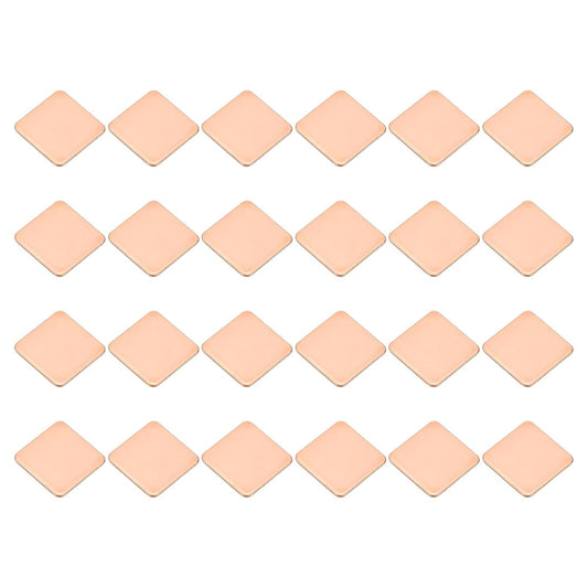 PATIKIL Copper Heatsink Pad Shims, 24 Pcs 15x15x0.8mm Copper Pad Shim IC Chipset GPU CPU Thermal Heatsink for Cooling Laptop Desktop Computer