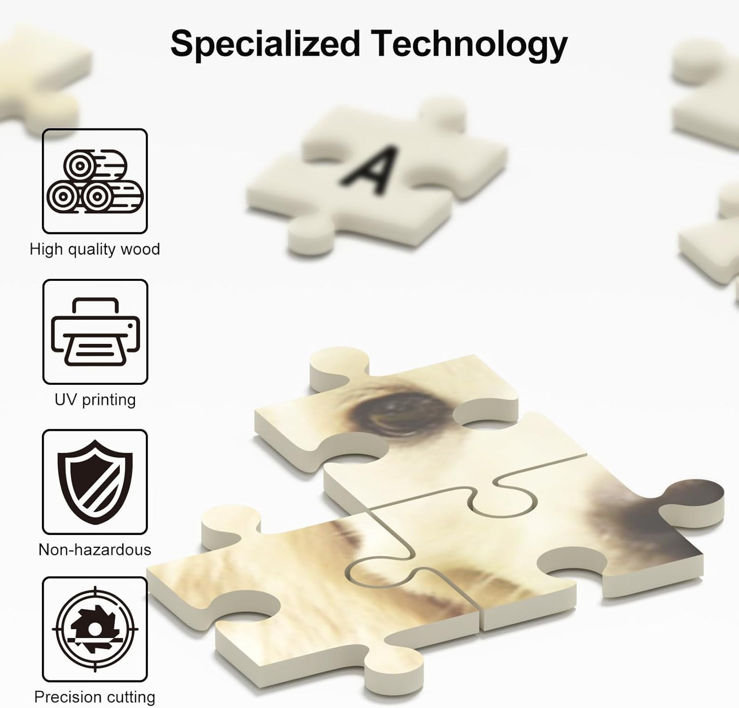 Personalized Puzzle for Father's Day, Custom Puzzles for Adults 1000 Pieces, Create Your Own Photo Wooden Puzzle, Unique Gift for Birthdays, Anniversary & Weddings(19.5 * 29.5In Vertical)