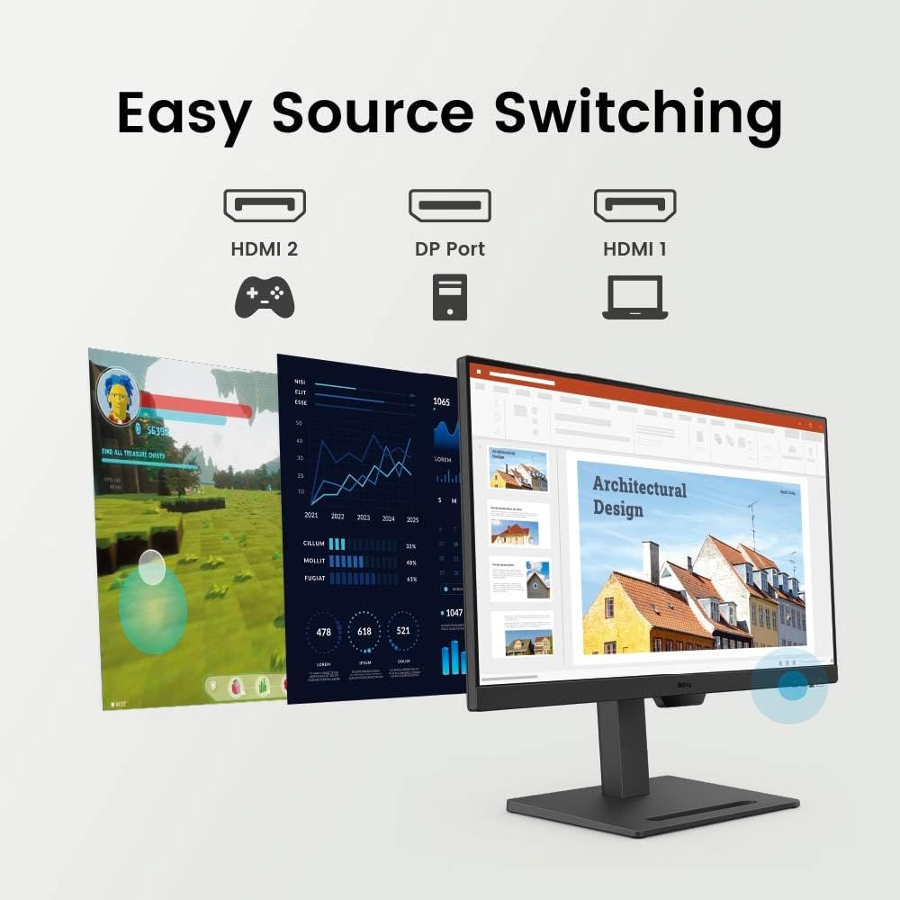 BenQ GW2790T 27" Monitor 100Hz FHD 1920x1080p | IPS | Vertical Monitor | Eye-Care | Low Blue Light | Height & Tilt Adjustable | DisplayPort | HDMI