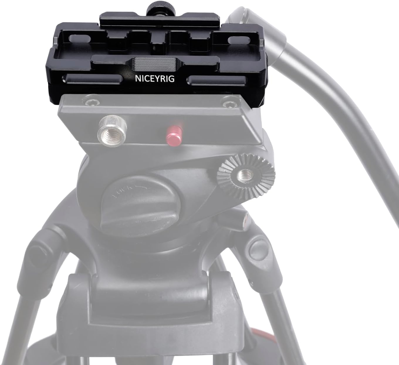 NICEYRIG Extended Quick Release Plate for Manfrotto-Style to Quick Release Clamp for Arca-Swiss, Tripod to Gimbal Adapter Applicable for DJI RS 4/4 Pro/3/3 Pro/2/RSC2, Ronin S - 563