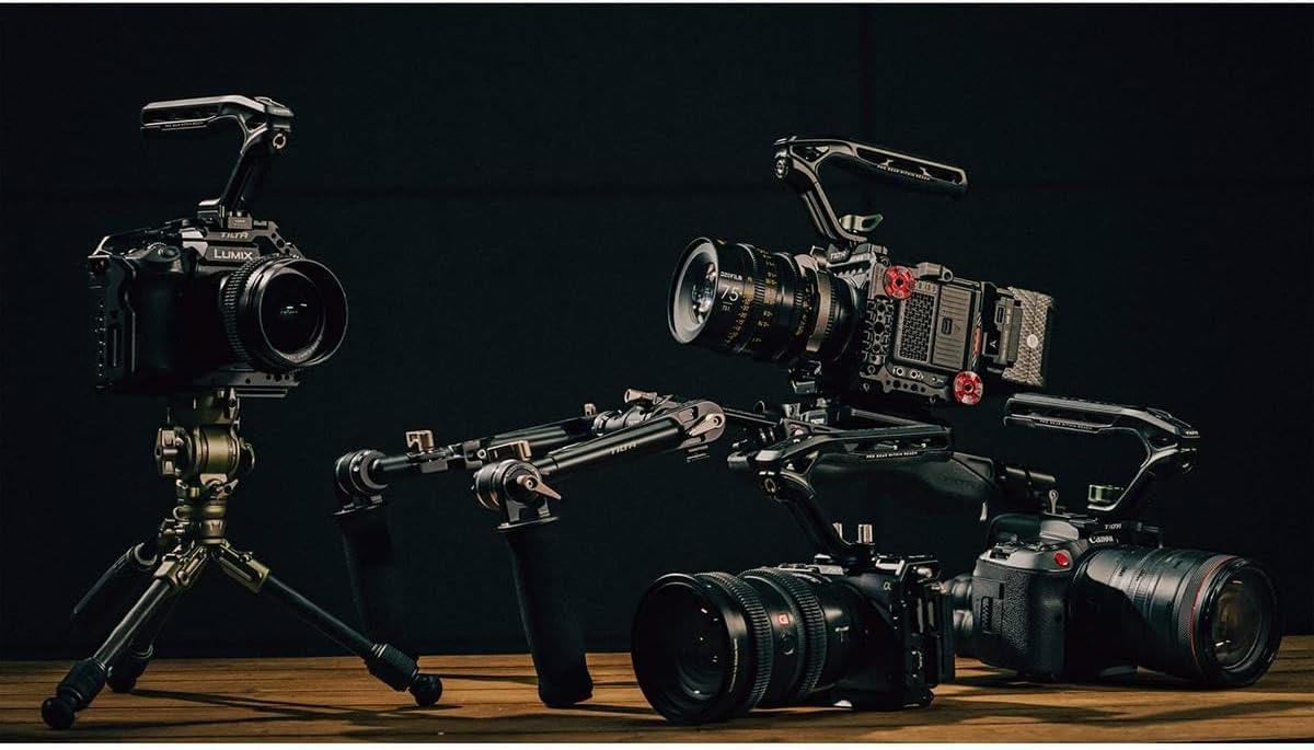 Tilta Xeno Top Handle for Filmmakers & Cameras - Titanium Gray | Aluminum Alloy and Silicone Build | 1/4″-20 w/Locating Points | Safety Release Pin | Comfortable Handling (Cold Shoe)