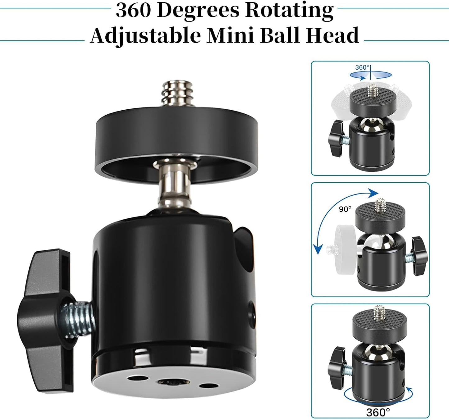 5Pcs Trail Camera Tree Mount, 1/4" x 20 Screw 360° Rotatable Interface Screw Mounting Bracket for Trail Cameras, Security Camera Holder, Hunting Accessories for Game Cam Solar Panels, etc.