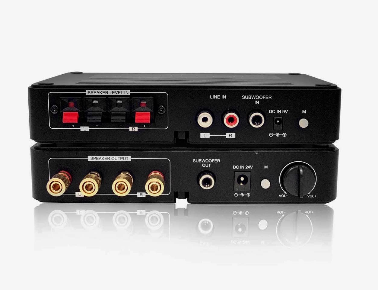 WSA-5RP Wireless Surround Sound Rear Speakers Kit with 2 x 50W Amplifier Built-in, 5.2G / 5.8GHz Dual Band Selectable, Total 106 RF Channel Auto Switching, Black