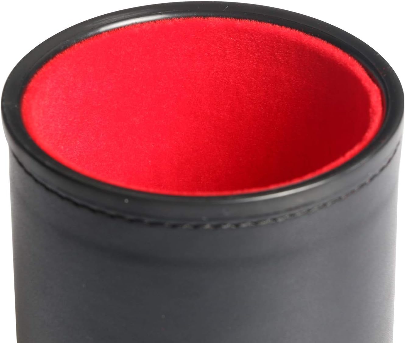 PU Leather Dice Cup Set, Felt Linning Dice Shaker for Yahtzee/Farkle/Bar Party Dice Games, Includes 16mm Dot Dices