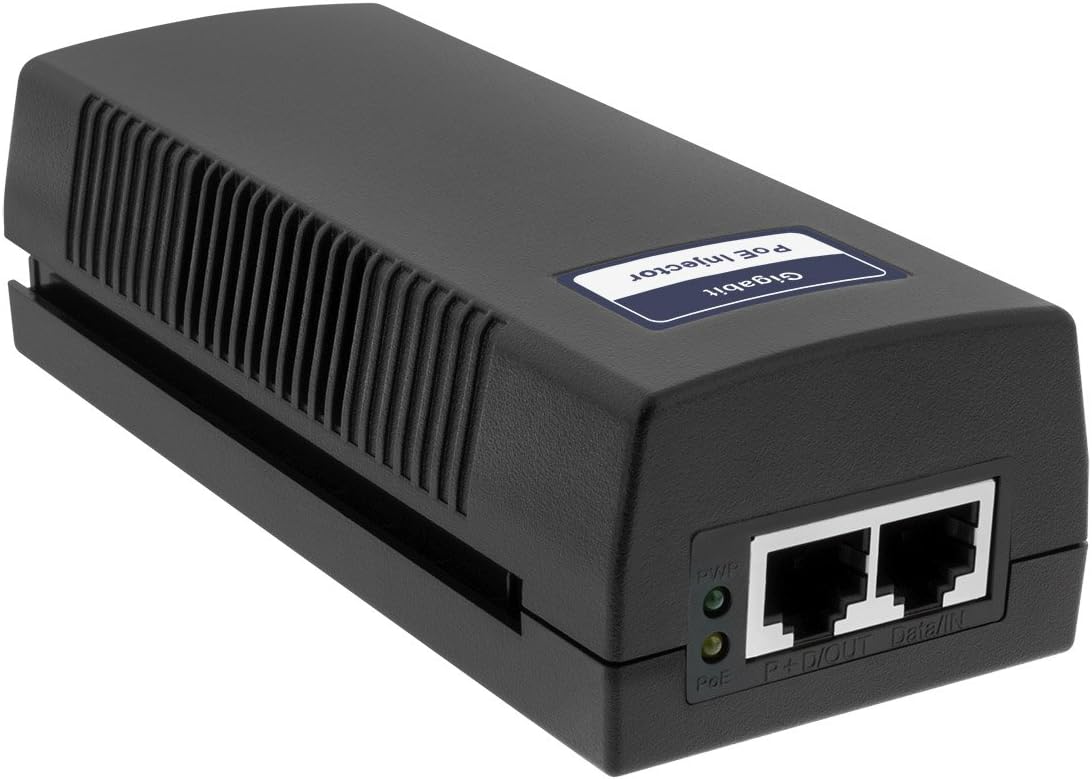 60W PoE++ Injector, BV-Tech Gigabit Power Over Ethernet Adapter | 802.3af/at/bt Compliant | Plug & Play, Up to 325ft | Ideal for IP Cameras, Access Points, VoIP Phones