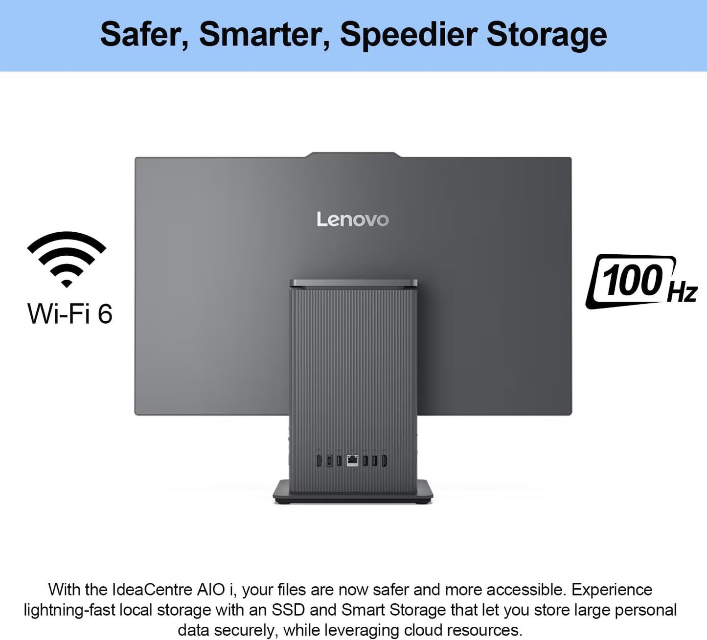 Lenovo 2024 IdeaCentre I Business All-in-One, 27" FHD Touchscreen 100Hz, Intel Core i5-13420H, 16GB DDR5 RAM, 512GB SSD, Wireless Charging Base, Wireless KB & Mouse, Wi-Fi 6, Windows 11 Pro, Grey