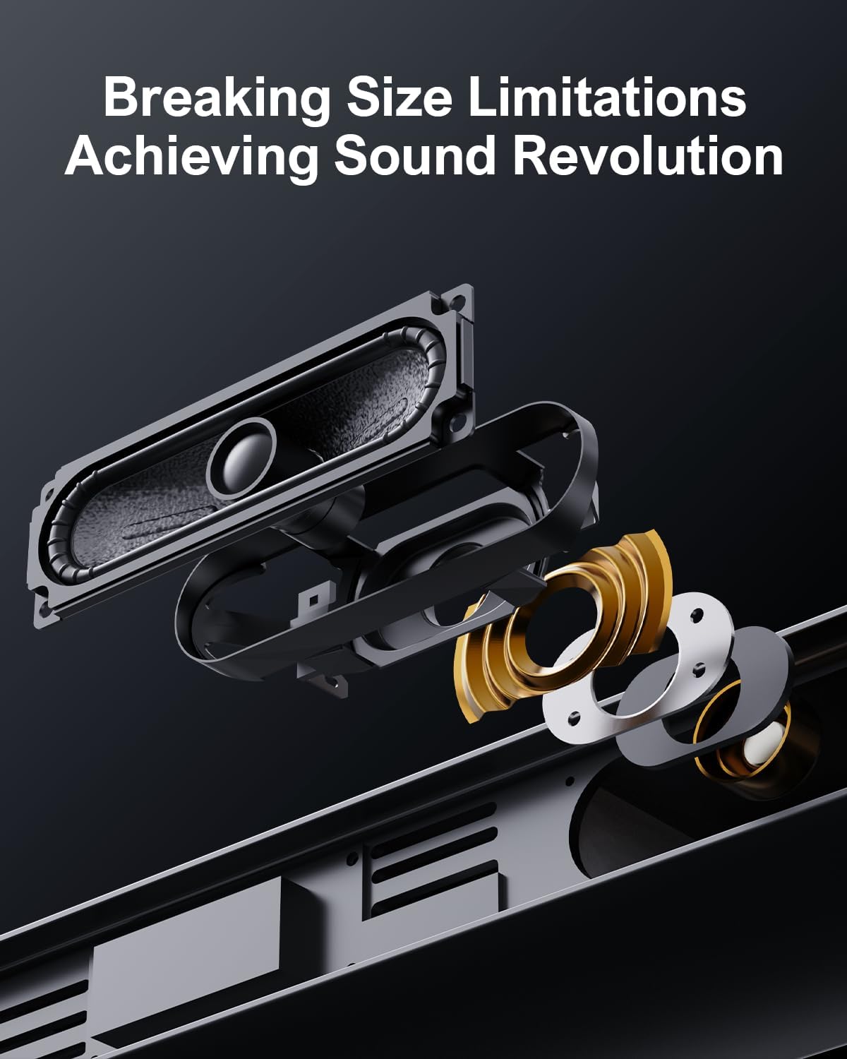 ULTIMEA Sound Bars for Smart TV with Dolby Atmos, 3D Surround Sound System for TV Speakers, 2.1 Soundbar for TV with Subwoofer, Bass Boost, Peak Power 190W, HDMI eARC, Nova S50, 2024 Upgrade