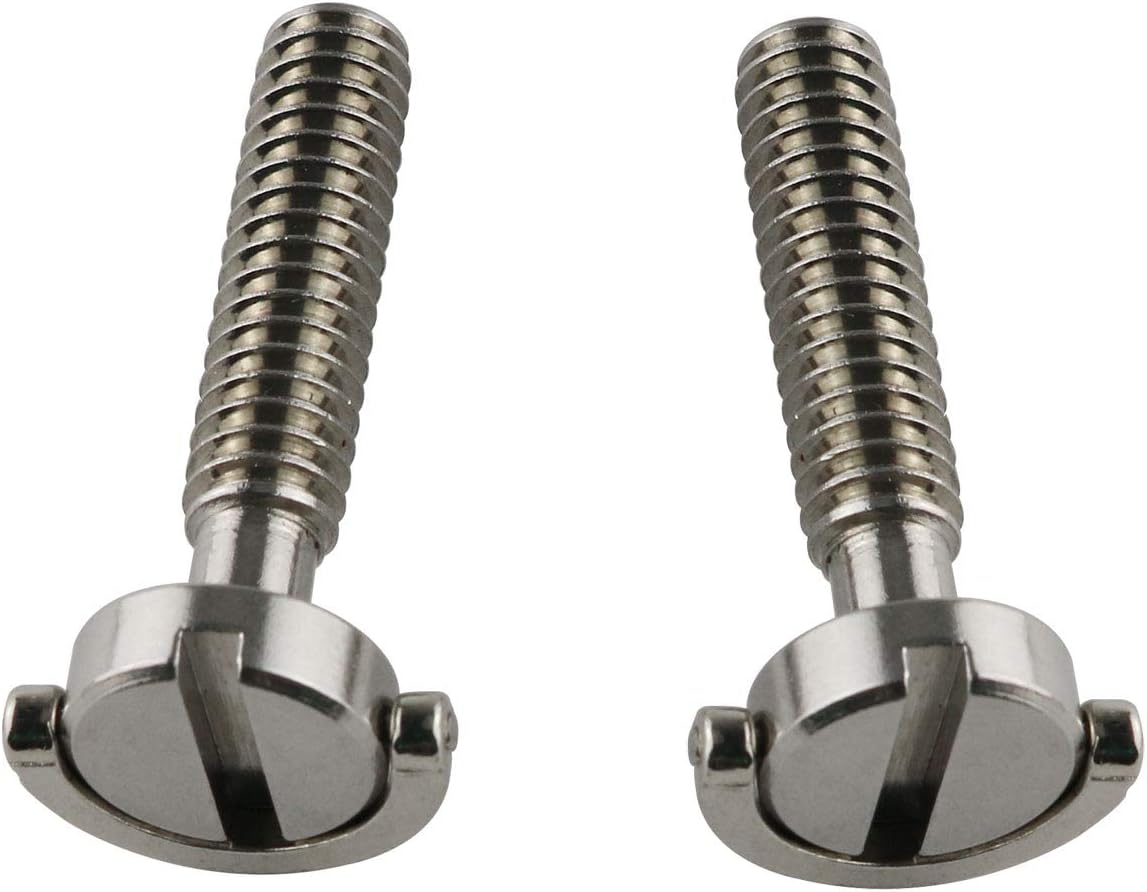 E-outstanding D Ring Hinged Screw 2PCS 1/4-20 Thread D-Ring Stainless Steel Camera Fixing Screws for Camera Tripod Monopod QR Plate 30mm Length