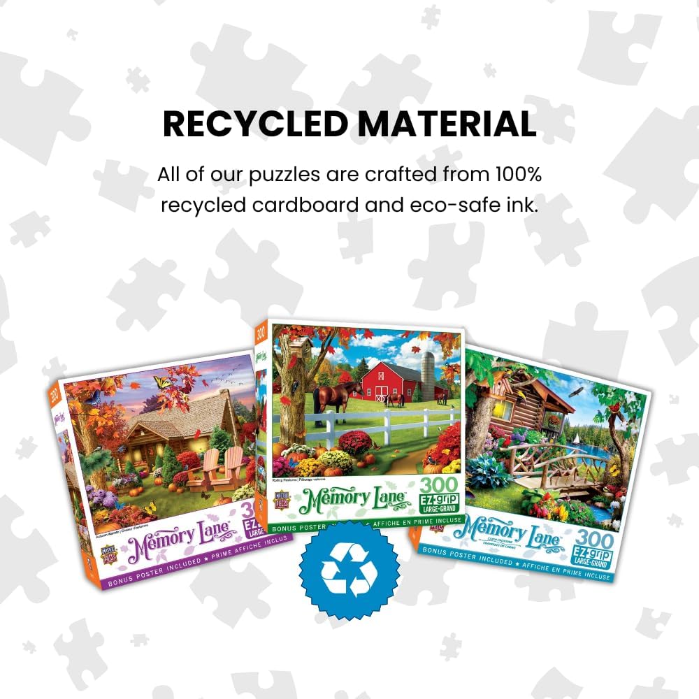 MasterPieces - 300 Piece Jigsaw Puzzle, Large EZ Grip Shapes, Bridge of Hope, Fun for Adults, Seniors, Family, Kids, Non-Glare Finish, 18"x24"