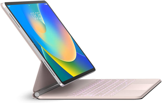 Keyboard Case for iPad Air 13 2024 and iPad Pro 12.9 inch 2022-6th / 2021-5th / 2020-4th / 2018-3rd Generation – Magnetic Keyboard Case with Multi-Touch Trackpad – Floating Cantilever Stand