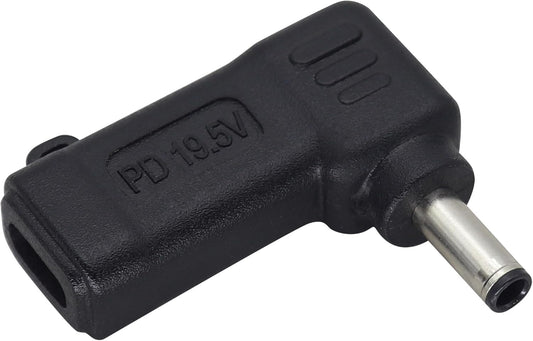 90W PD Power Charger Connector Adapter USB C to 4.5mm Laptop Charging Adapter Type C Female to DC 4.5 x 3.0mm Male Plug PD Power Charger Connector for H-P/De-ll[DP-4530]