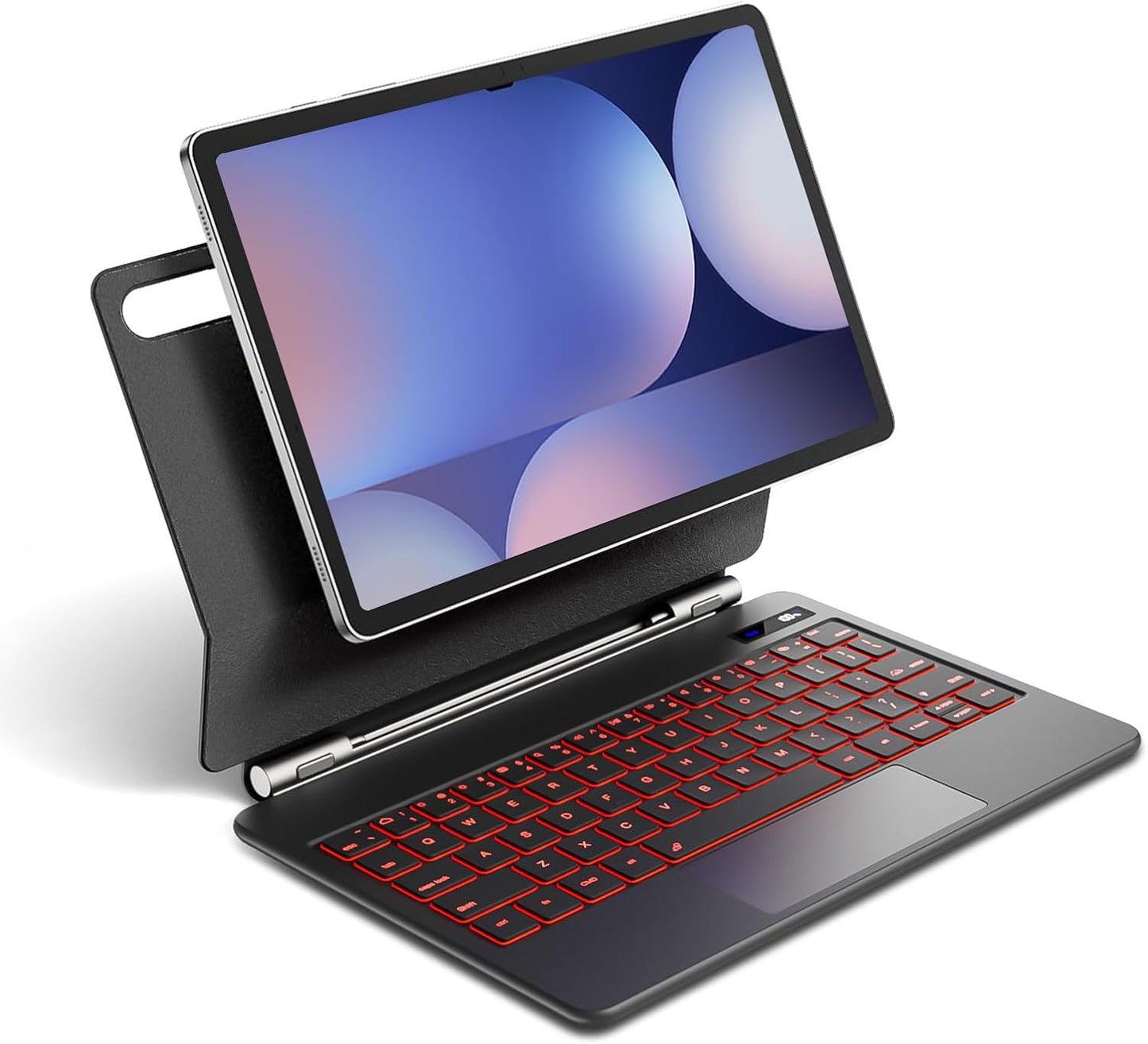 Magentic Keyboard Case for Samsung Galaxy Tab S10+/ S9+ /S9 FE+/S8+/S7+/S7 FE 12.4", 7 Color Backlit Wireless Bluetooth Magic Keyboard Case Cover Stand,Multi-Touch Trackpad,LED Power Display