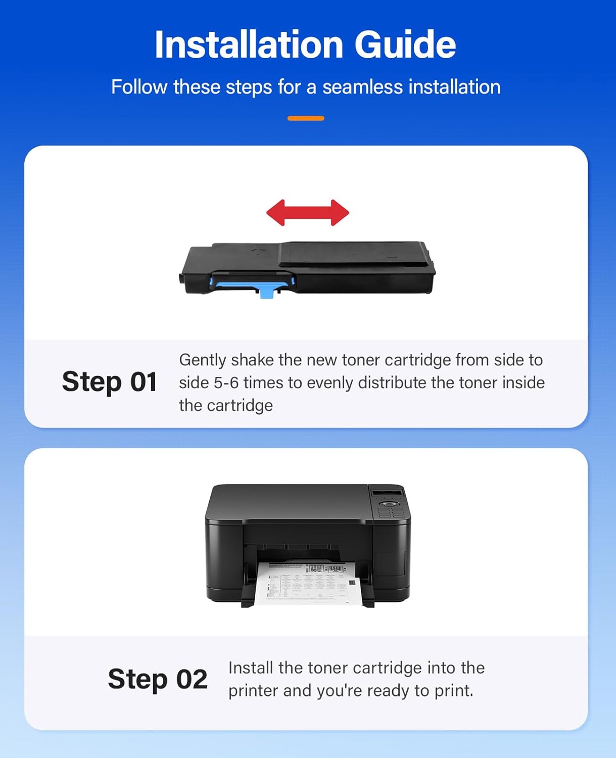 C400 C405 Extra High-Yield Toner Cartridge Set 4-Pack Black Cyan Magenta Yellow 106R03524 106R03525 106R03526 106R03527 Replacement for Xerox Versalink C400 C400D C400DN C405 C405N C405DN Printer Ink