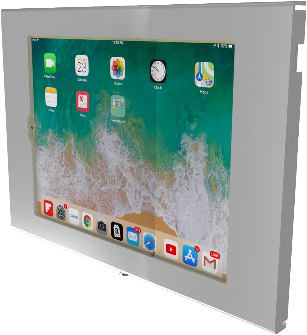 TABcare Locking Security Metal Case for Apple iPad Pro 12.9" 3/4/5/6 for Kiosk, POS, Store, Show Display (White, iPad Pro 12.9 3/4/5/6)