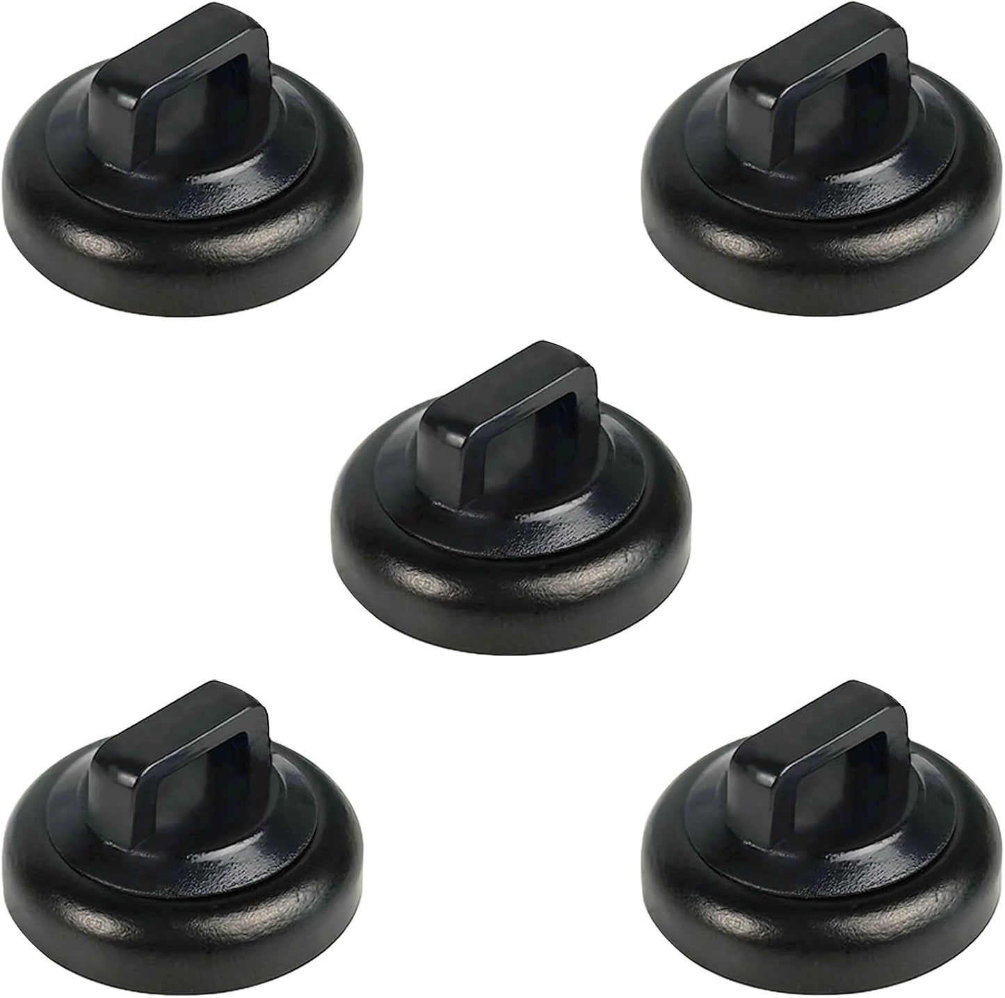 Magnetic Cable Clips Multipurpose Zip Ties Mount Base Holder Black Wire Cable Holder Management for Home Office Marine Electrical Wiring (Black, 5 Piece)